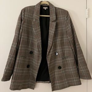 Glen Plaid Oversized Blazer